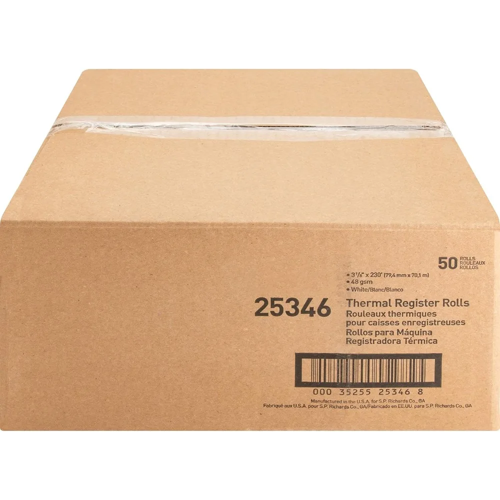 Premium Quality Thermal Receipt Paper, 3 1/8 x 230ft, 7/16 Core, Clear Print