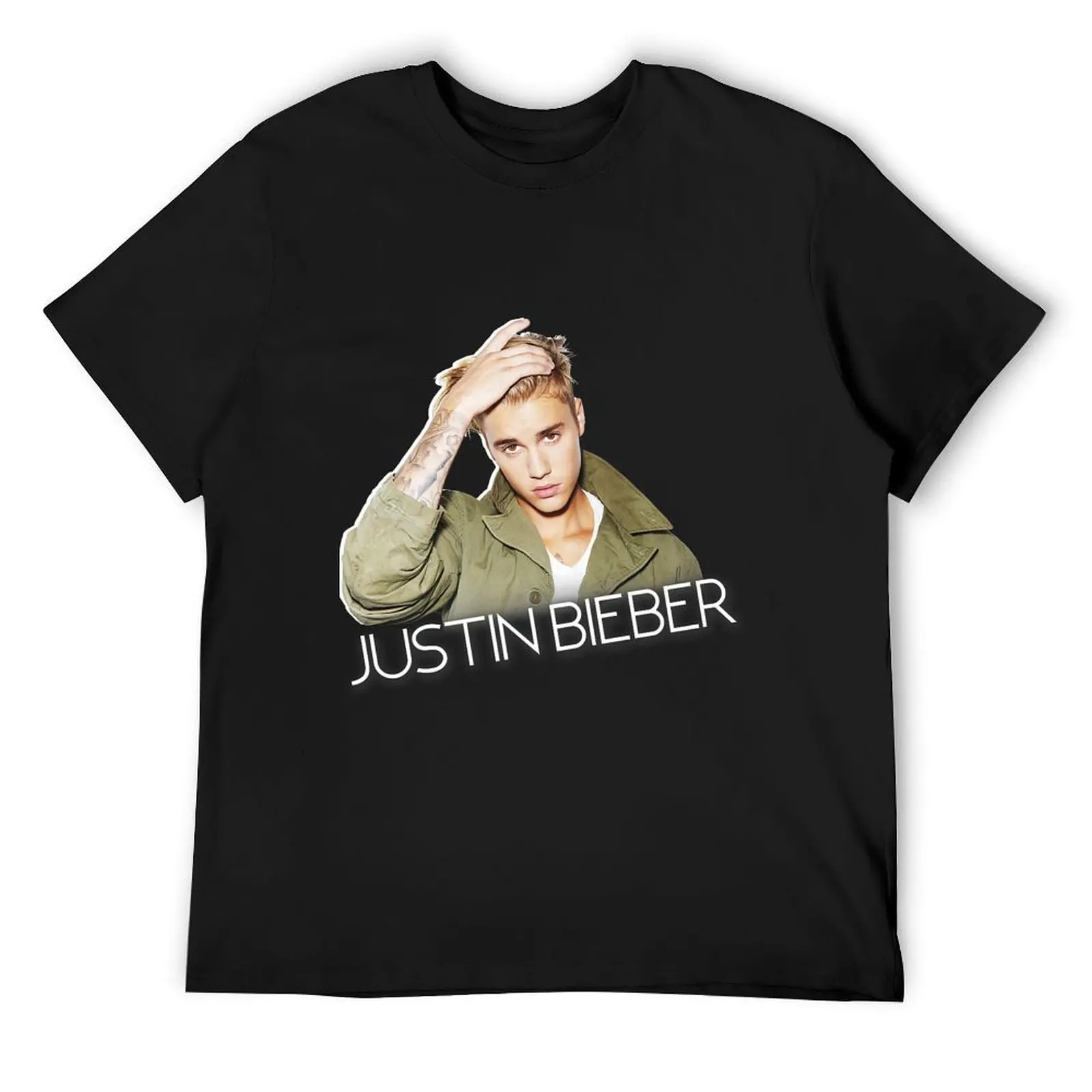 Justin Bieber Official Cut Out Jacket Premium T-Shirt Short sleeve tee new edition oversized graphic tee sweat clothes for men