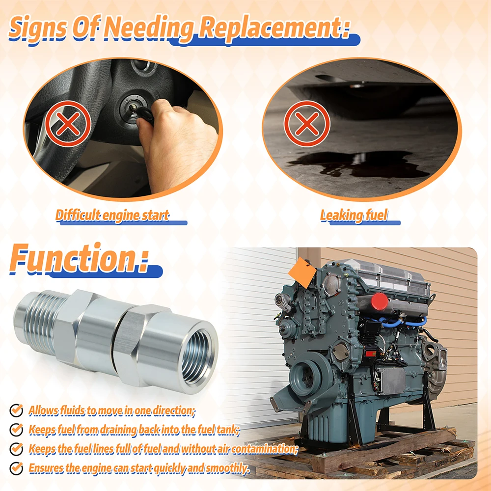 

23516919 Обратный клапан дизельного топлива Detroit для двигателя Detroit Diesel Series 60, 12,7 л