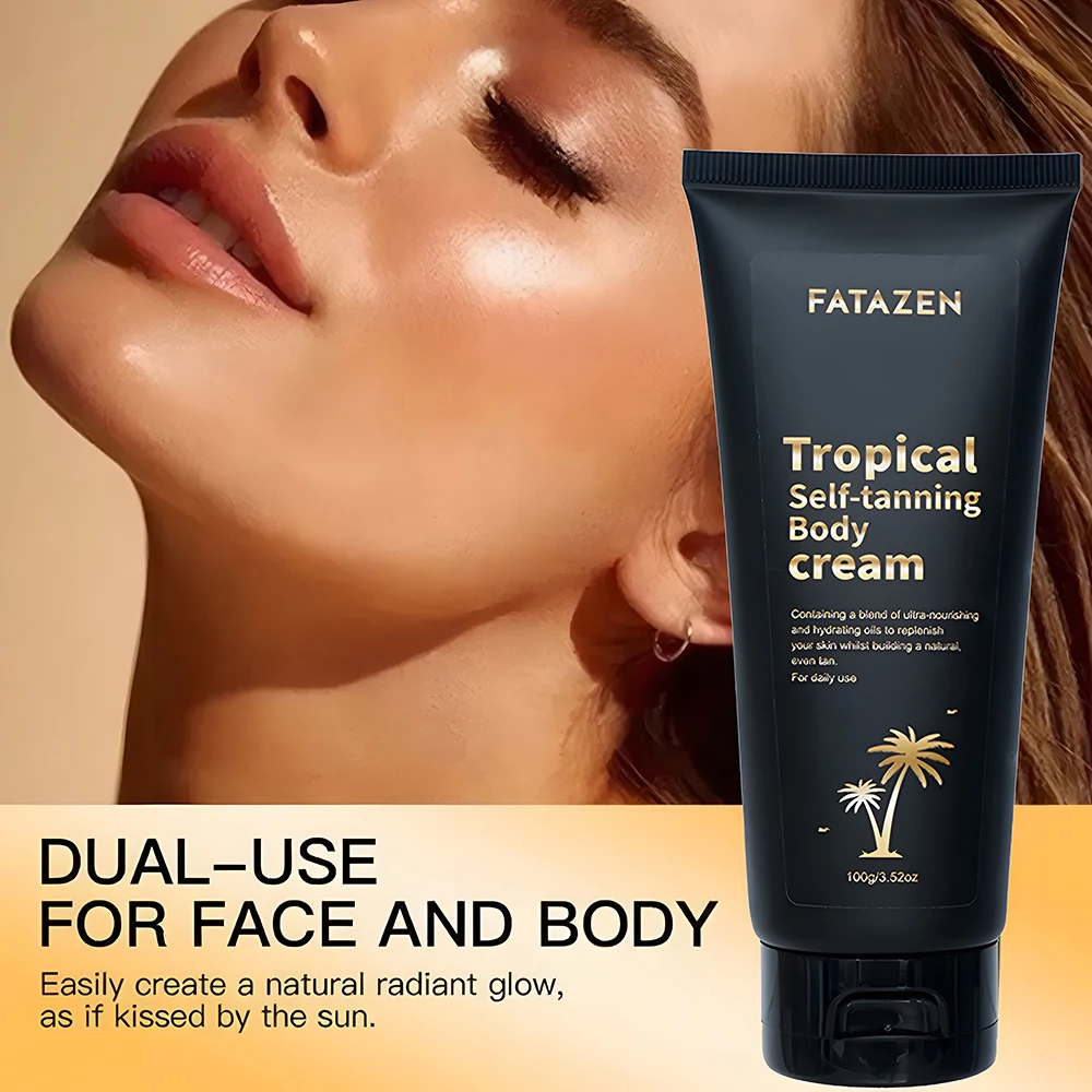 100g/1pc Summer Skin Sunless Tanning Body Cream Body Bronzer & Gradual Sun-Kissed Glow Self-Tanning Lotion For All Skin Types