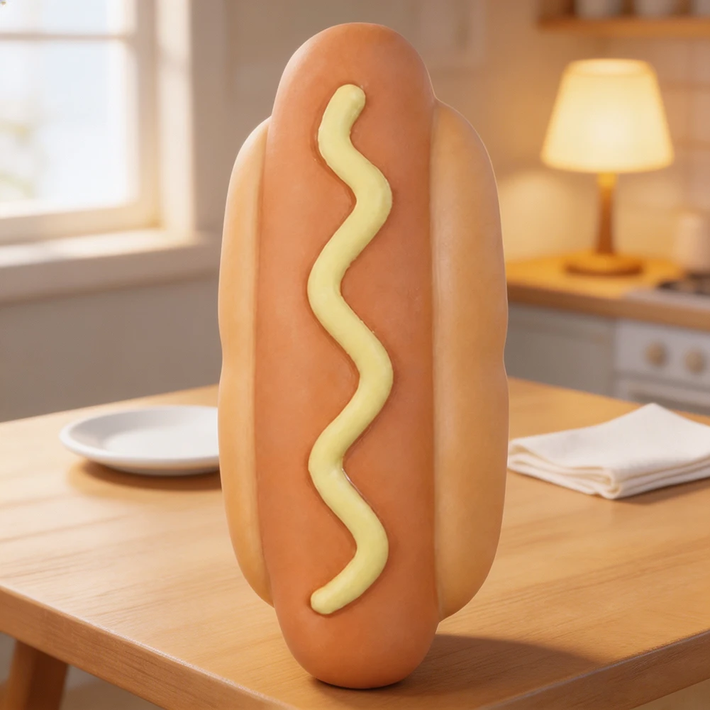 Slow-rising Sensory Toys Realistics Hot Dog Look, Cute & Fun Decor. Desktop Office Decoration
