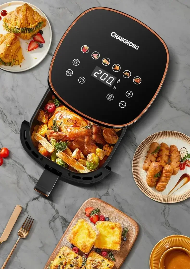 New Air fryer household new visual large-capacity smart reservation multi-functional electric fryer integrated electric oven