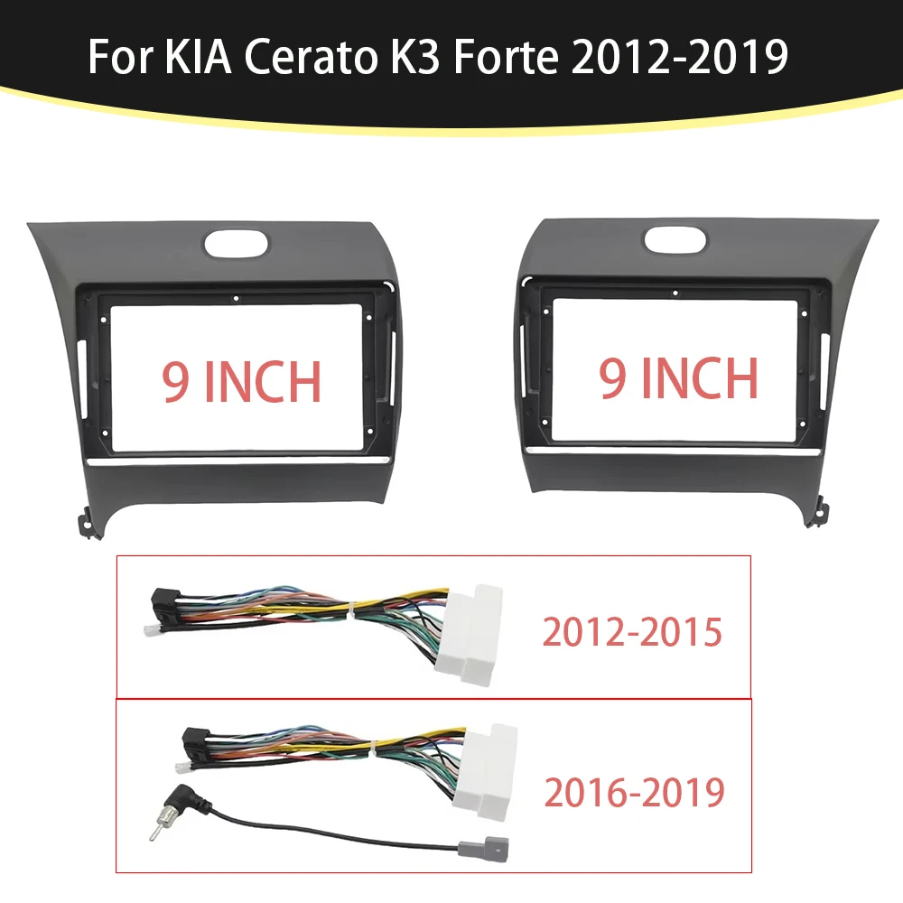 

9 Inch Car Frame Fascia Adapter Android Radio Dash Fitting Panel Kit For KIA Cerato K3 Forte Shuma 2012-2019