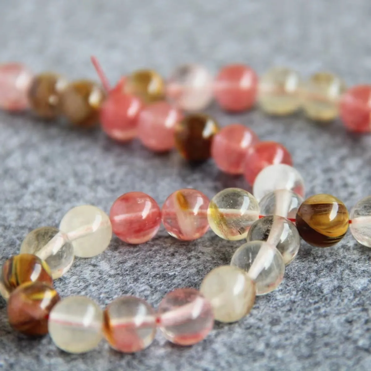 

6 8 10 12mm Round Multicolor Pink Watermelon Tourmaline Loose Beads Jewelry Making Design Accessory Crafts for Necklace Bracelet