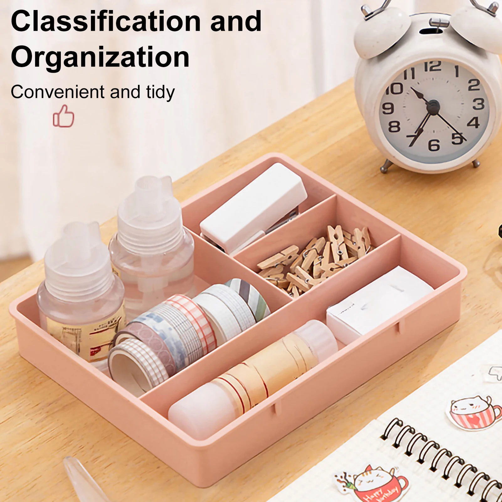 Table Drawer Storage Case Stackable Multi-Cell Sundries Storage Tray Dressing Desk Jewelry Stationery Organizer Makeup Organize