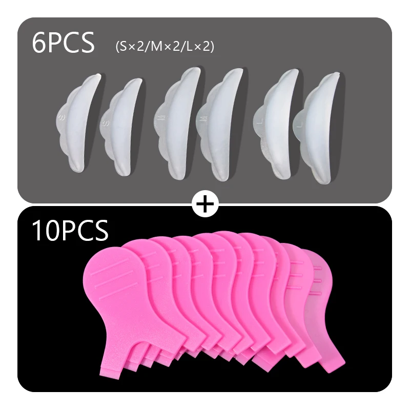 Silicone Eyelash Perm Pad  Kit Y-Shaped Brush For Lifting Eye Lashes Comb Brow Curler  Shield Patch Accessories Tools