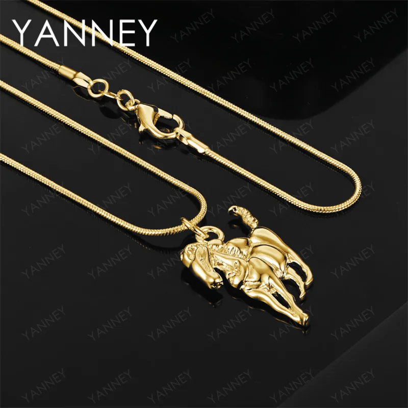 

925 Sterling Silver 18K Gold 16-30 Inch Delicate Horse Pendant Necklace for Women's Wedding Jewelry Accessories