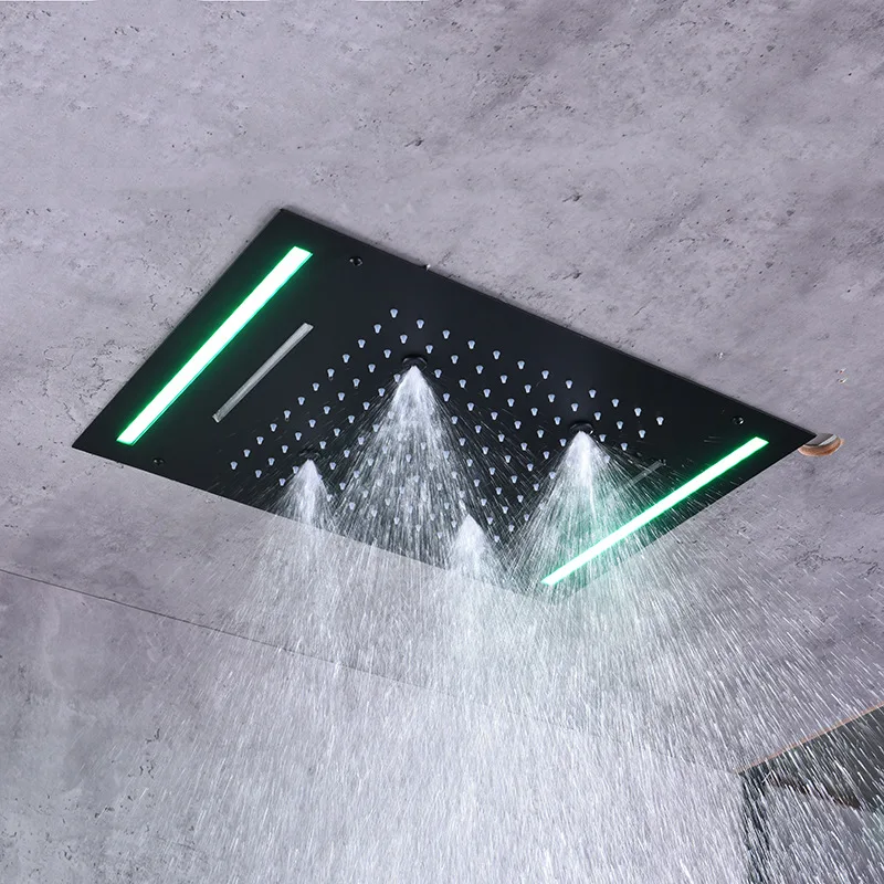 

Modern Ceiling Bathroom Rain LED Over Head Shower Stainless Steel Rainfall Waterfall Shower Head