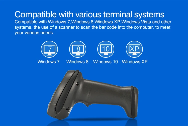 XB-917 Syble Supermarkt Handheld 1D Barcodescanner 2500-punts Pixel CCD Barcodelabelpistool