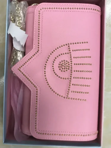 2026 Bolso tipo billetera con cadena y ojos en relieve para mujer, bolso de mano para cena