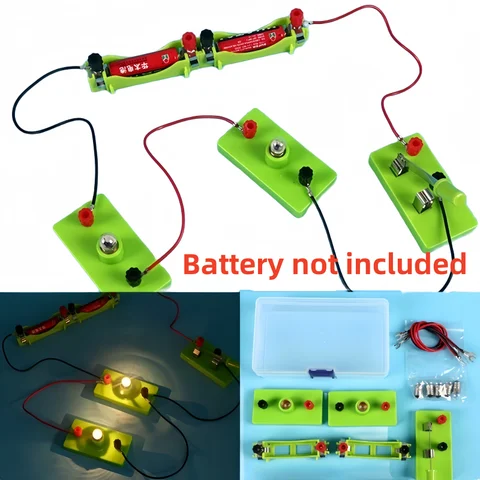 Basic Circuit Electricity Learning Kit DIY Physics Children Educational Manual Toys STEM Experiment Hands-On Ability Tools Gifts
