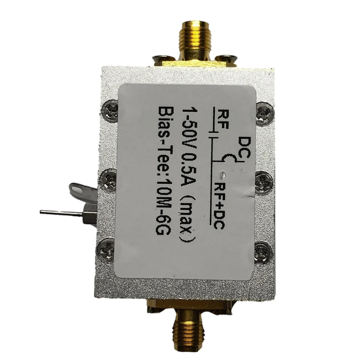 RF Blocker T coaxial, Banda larga, Radiofrequência, Microondas, RF, Alimentação, Analisador, 10MHz-6GHz, Novo