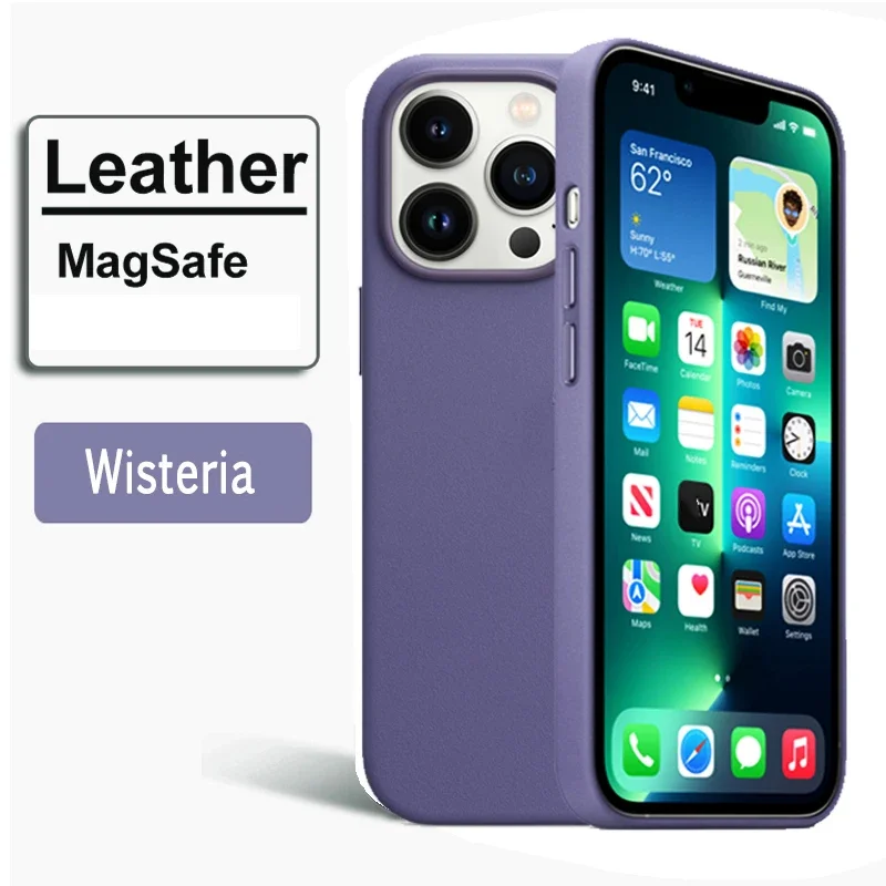 Offizielles Magnetisches Lederetui für Apple iPhone 17 Pro Max 16 13 12 14 15 Plus Original MagSafe für MagSafe Cover Zubehör