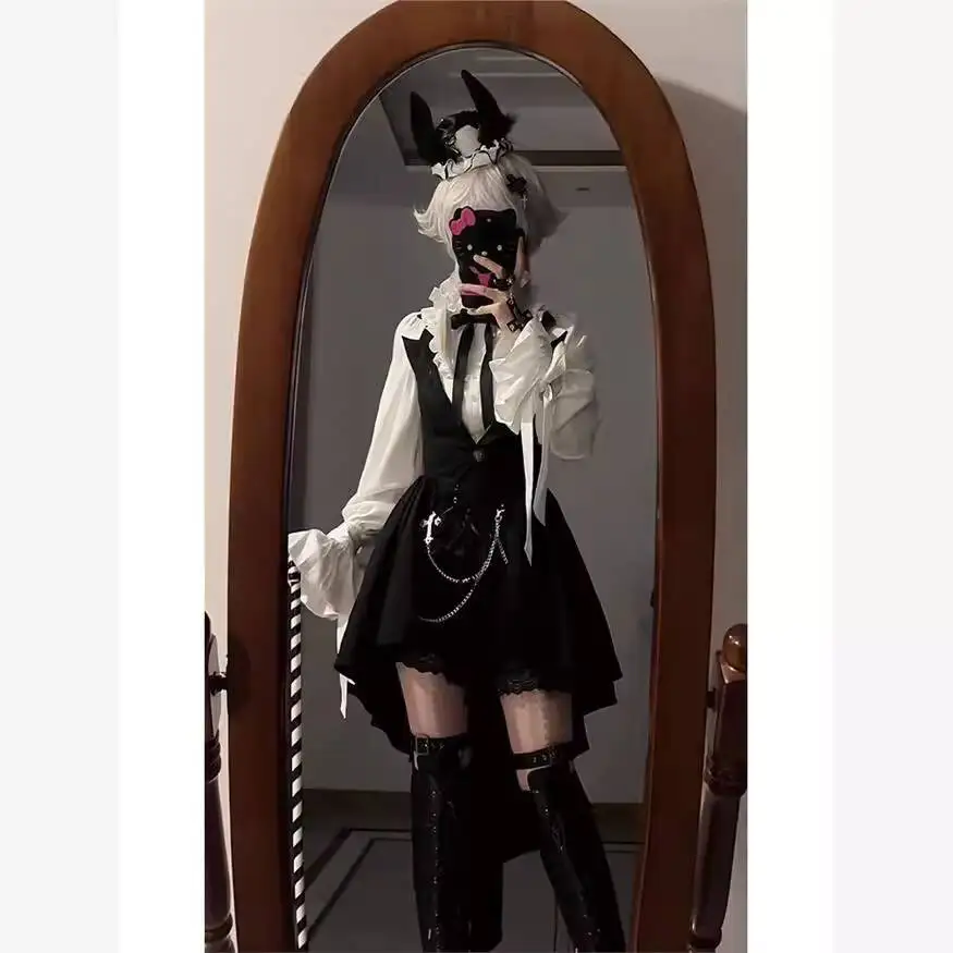 New Prince Series Shirt Dark Lace Shorts Goth Clothes Women Trailing Waistcoat Long Skirt Fiesta Carnival Halloween Cos Cosplay - view 2