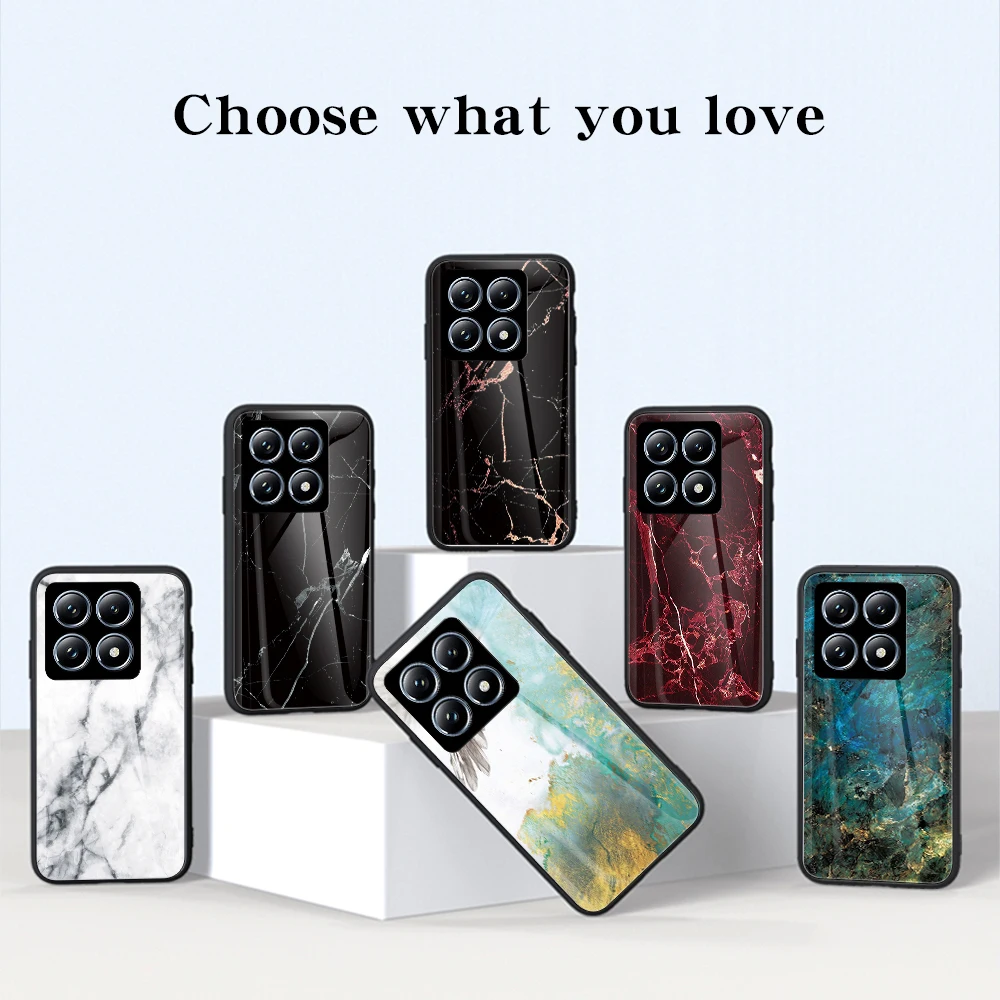

For Xiaomi 14T Pro 14T Marbled glass phone case