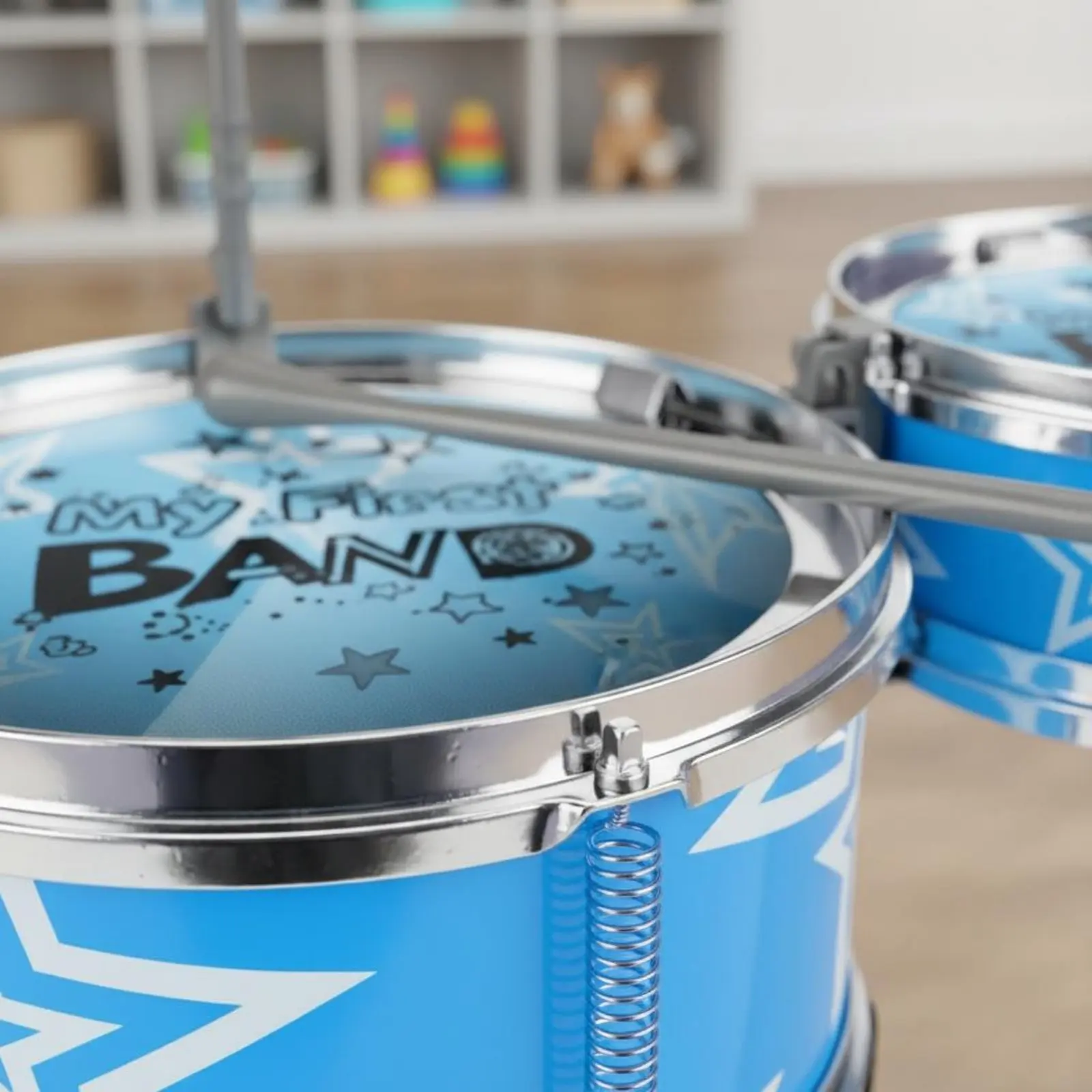 

Children's Jazz Drum Toy Sturdy and Long-Lasting Kids Drum Set Percussion Instrument ABS Material for Young Children