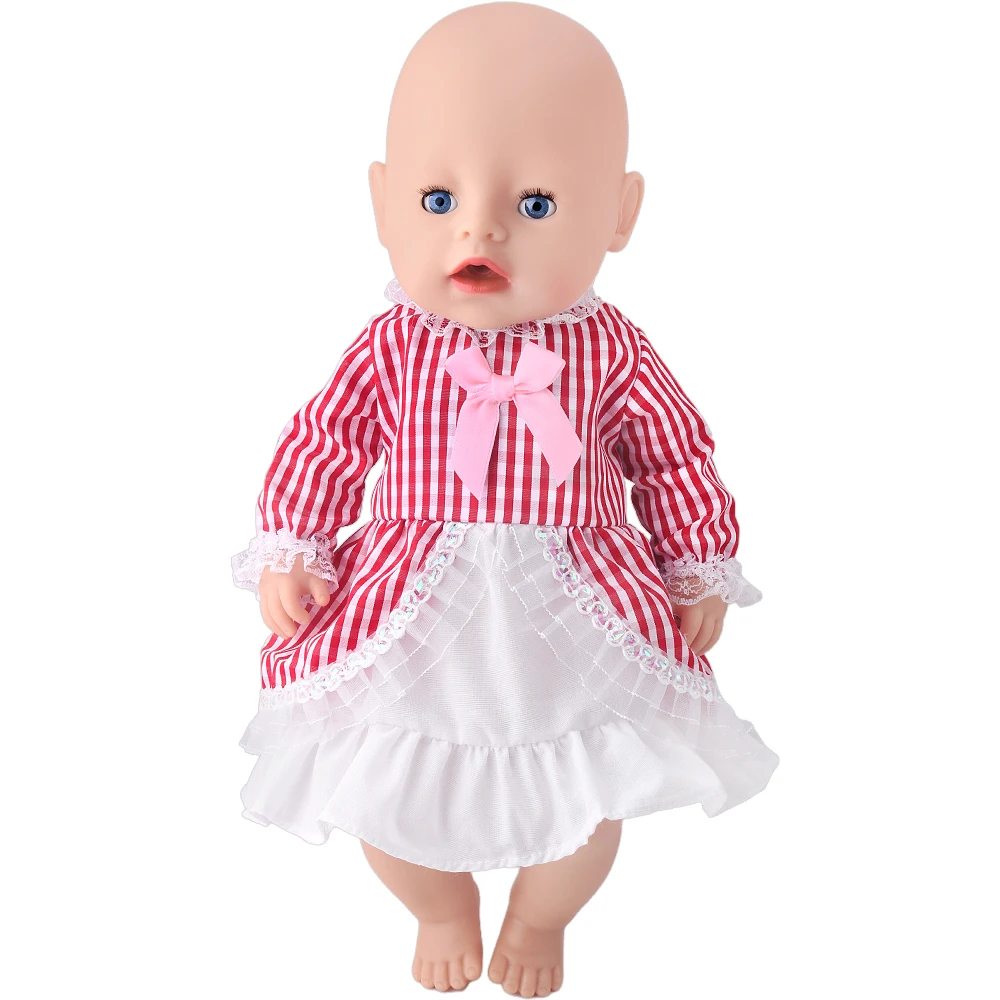 43 cm Baby Reborn Doll 다양한 여름 드레스 미국 18 인치 소녀 인형 우리 & 세대 캐주얼 스커트 액세서리 드레스
