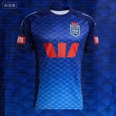 Sommerneue Trainingskleidung der australischen NRL NSW Blues für Erwachsene und Kinder im gleichen Stil und Off-Road-Camping-Drifit-T-Shirt – Detail 7