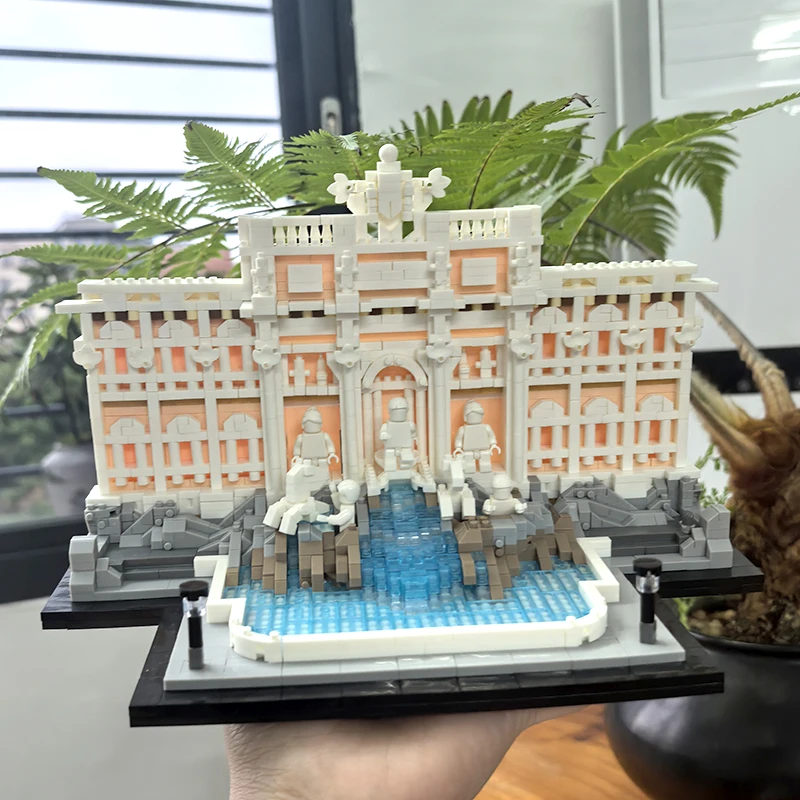 

Creative Trevi Fountain Building Blocks Model World Famous City Street View Architecture Assembly Bricks Toys Gift For Kid Adult