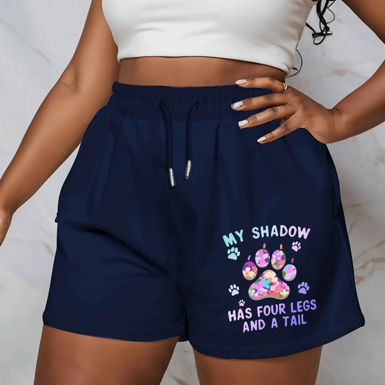 

New Women's Shorts Summer Versatile Mid Length Pants American Fashion Outerwear Five Quarter Pants Summer Beach Pants