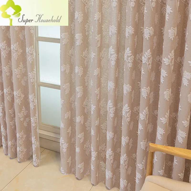 3D Leaf Window Screens Tulle Curtains for Living Room Bedroom Sheer for Kitchen Window Treatments for Children\'s Room Kids