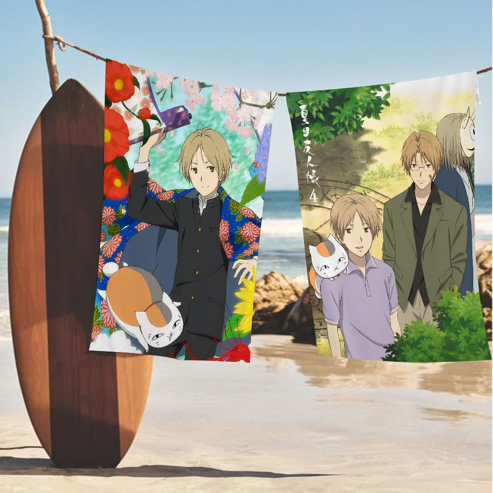 Natsume Yuujinchou Anime Beach Swimming Towel Soft Absorbent Washcloth Children's Gifts For Kids Travel Camping Gym