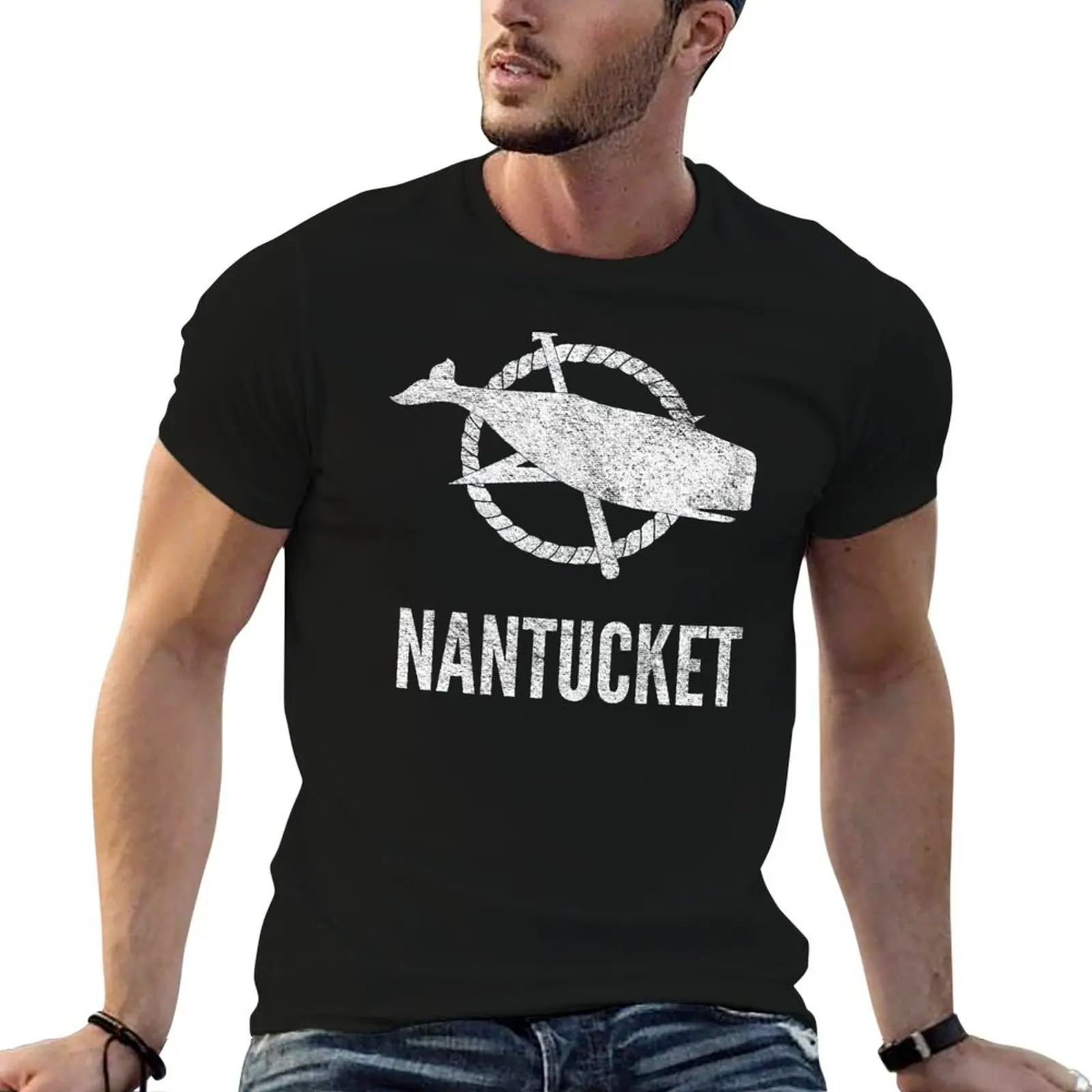 

NANTUCKET MASSACHUSETTS MOBY DICK T-Shirt t shirts for man cotton funny t shirts for man pack cotton T-Shirt