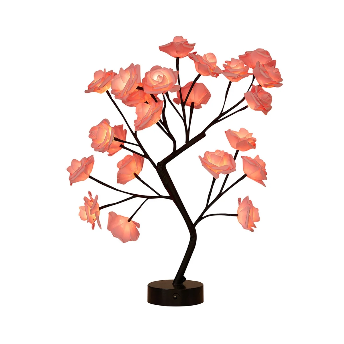 

USB Battery Operated LED Table Lamp Rose Flower Bonsai Tree Night Lights Garland Decoration Valentine'S Day Lights C
