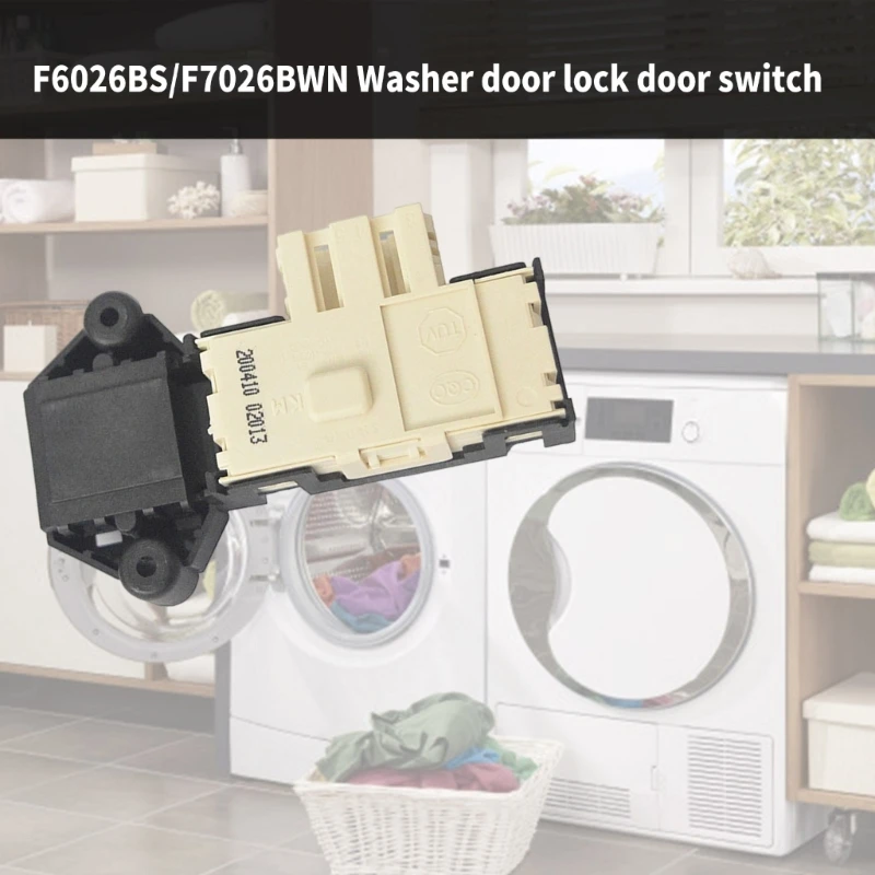 Lid Lock Service Set Washer Repair Part Washer Door Lock Catch Washing Machine Part Washer Maintenance Set for F6026BS