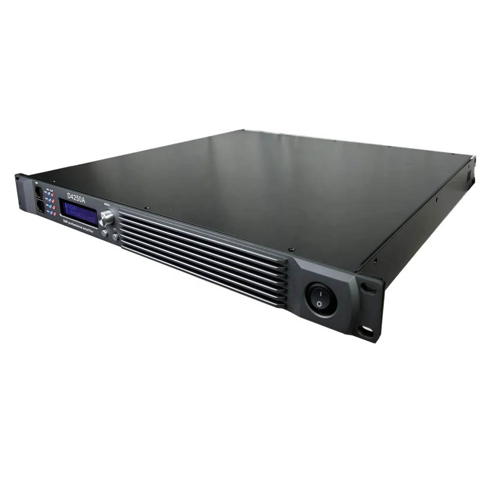 1U 4 Channel Power Amplifier Digital DSP Professional Amplifier for Dual 18