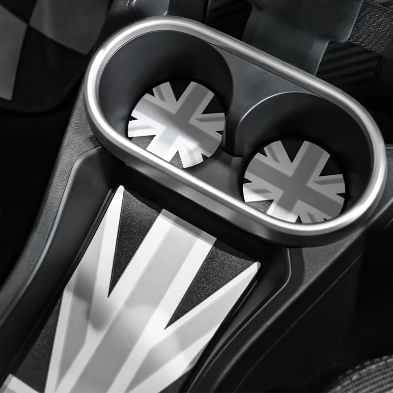 Union Jack Coffee Cushion Storage Groove Protect Coaster Car Cup Anti Slip Pad Mat  For MINI Cooper S F65 Car Accessories