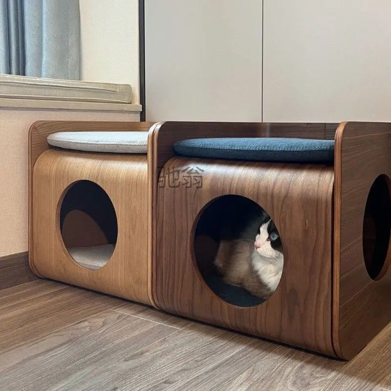 

Coffee table bedside table stool furniture high-grade solid wood luxury home cat house