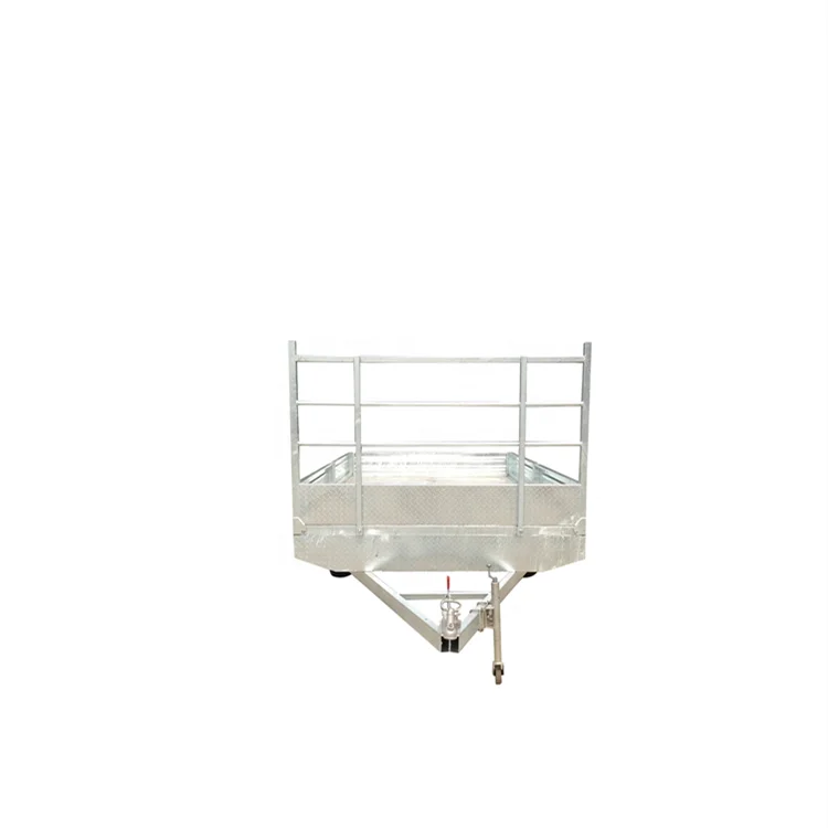Factory Direct 12x7 Galvanized Utility Flat Bed Trailer for Wood Loading