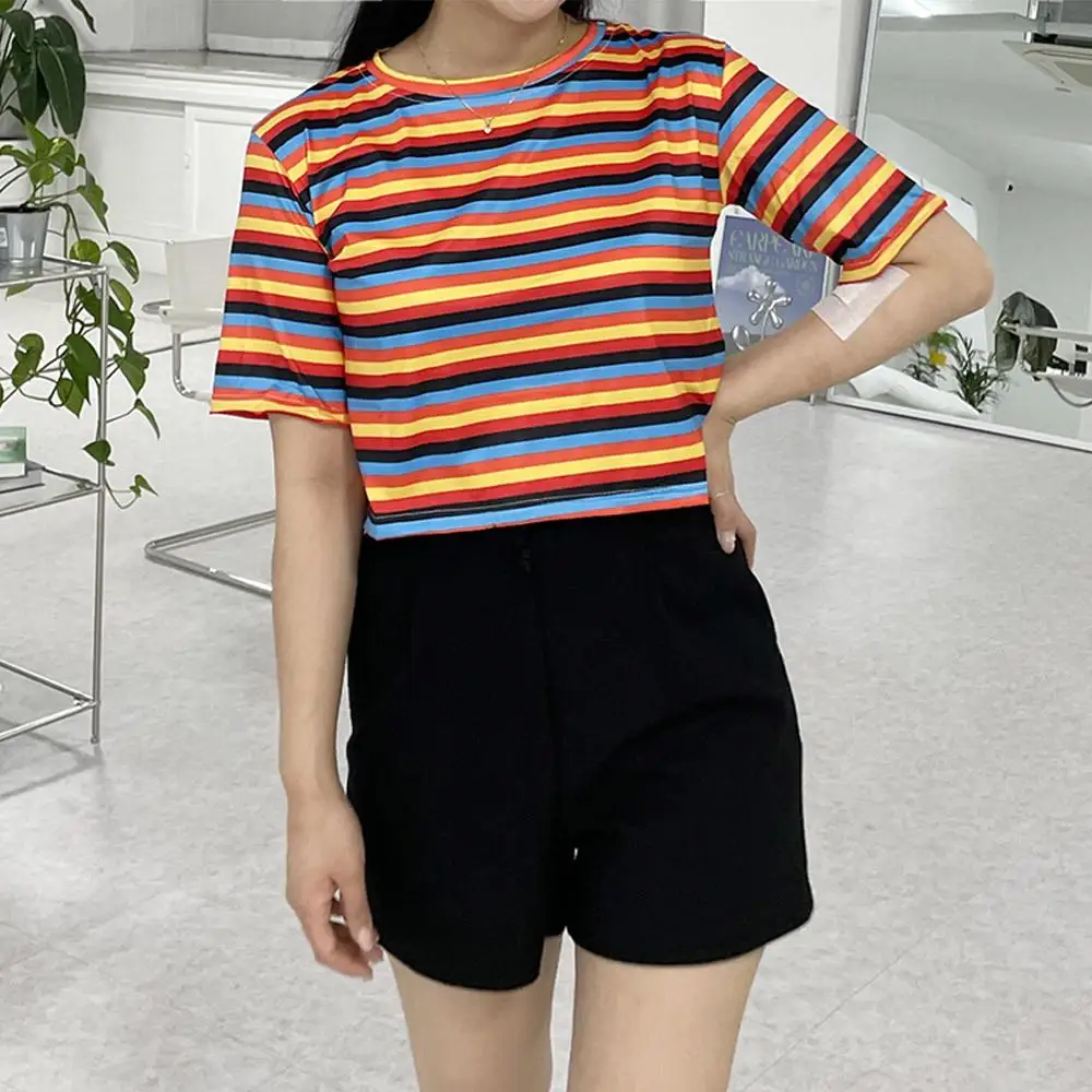 Air arch strip Crop tee