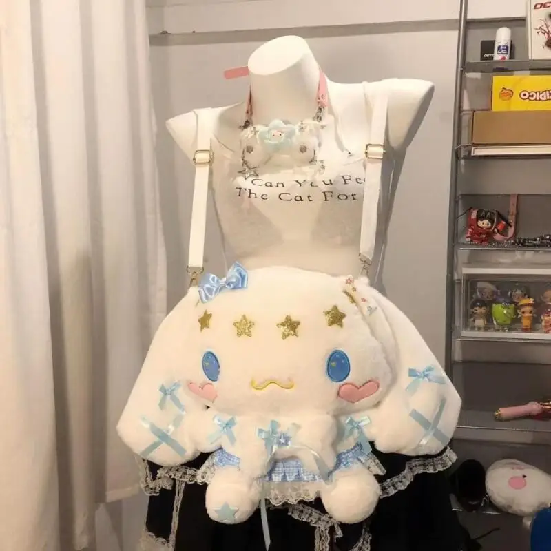 

Sanrio Star Cinnamoroll Lolita плюшевый рюкзак Y2k Sweet Cool hottie кукла сумка для хранения 2025 аниме креативные игрушки Рождественский подарок