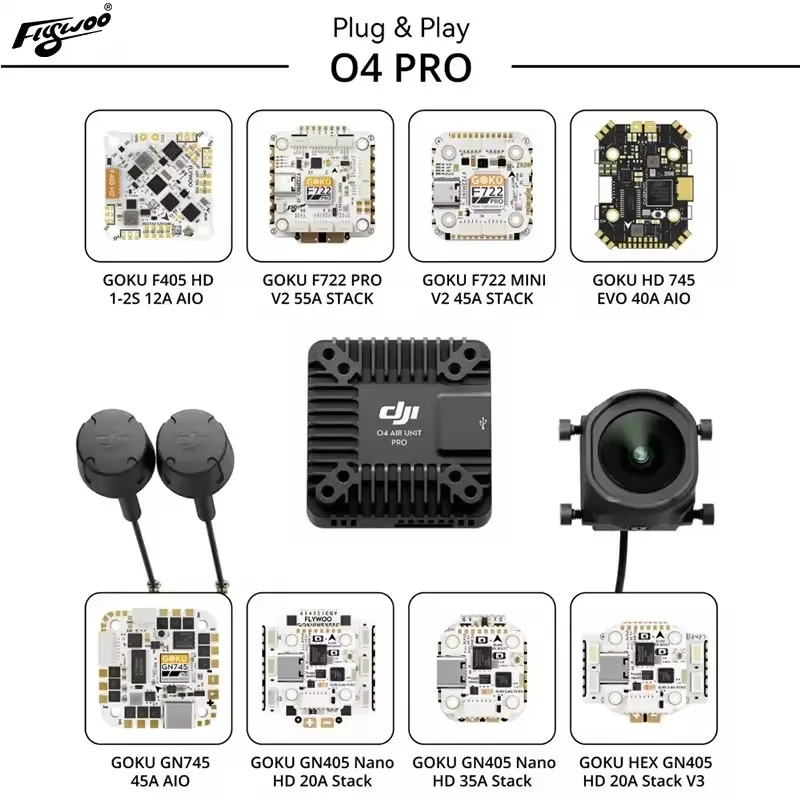 Flywoo GOKU GN405 Nano HD 20A Stack V3 W/ TXCO ELRS 2.4g Plug&Play O4 / O4 Pro RC Parts