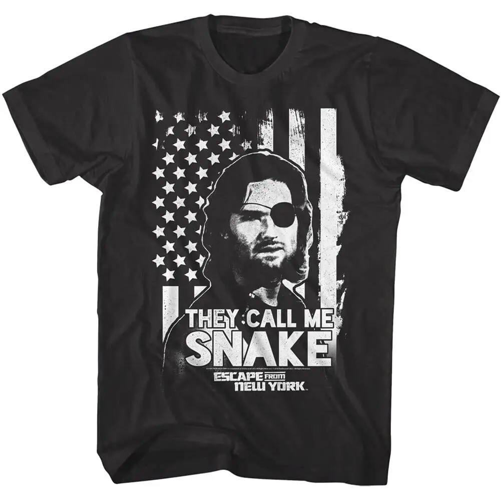 Escape From New York Snake Plissken Men's T Shirt USA Flag 80s Movie