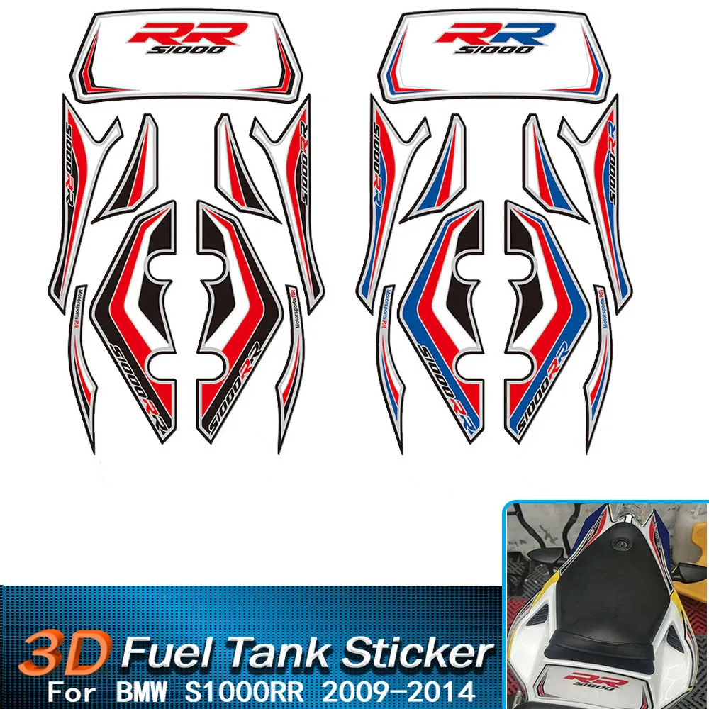 Transparent 3D Gel Motorcycle Rear Fairing fuel tank moto body protection sticker decals kit For BMW S1000RR S1000 RR 2009-2018