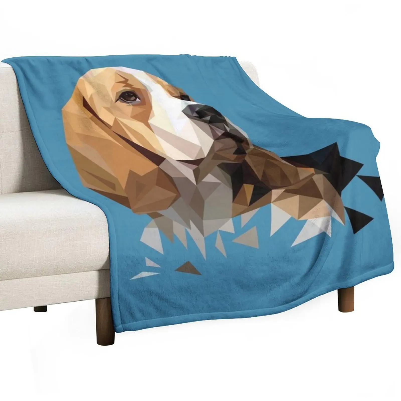 Beagle Hunting Dog Head Throw Blanket christmas gifts Personalized Gift Polar Decoratives Blankets