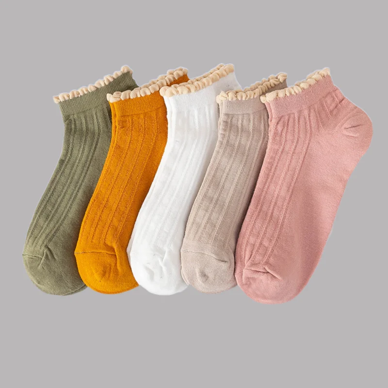 5/10 Pairs Comfortable Bubble Mouth Cute Women's Socks Spring Summer And Autumn Breathable Short Tube Korean Style Socks