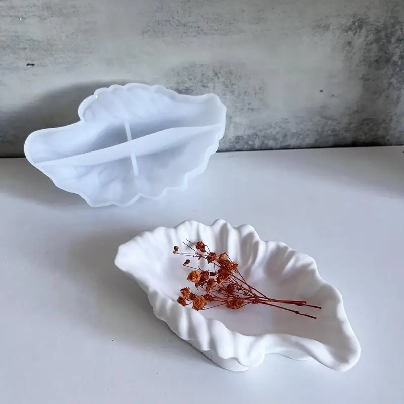 

1 шт., высококачественный силиконовый лоток для свечей в форме ракушки, силиконовая форма, креативная пластина для хранения ювелирных изделий, формы «сделай сам», формы из гипсовой смолы