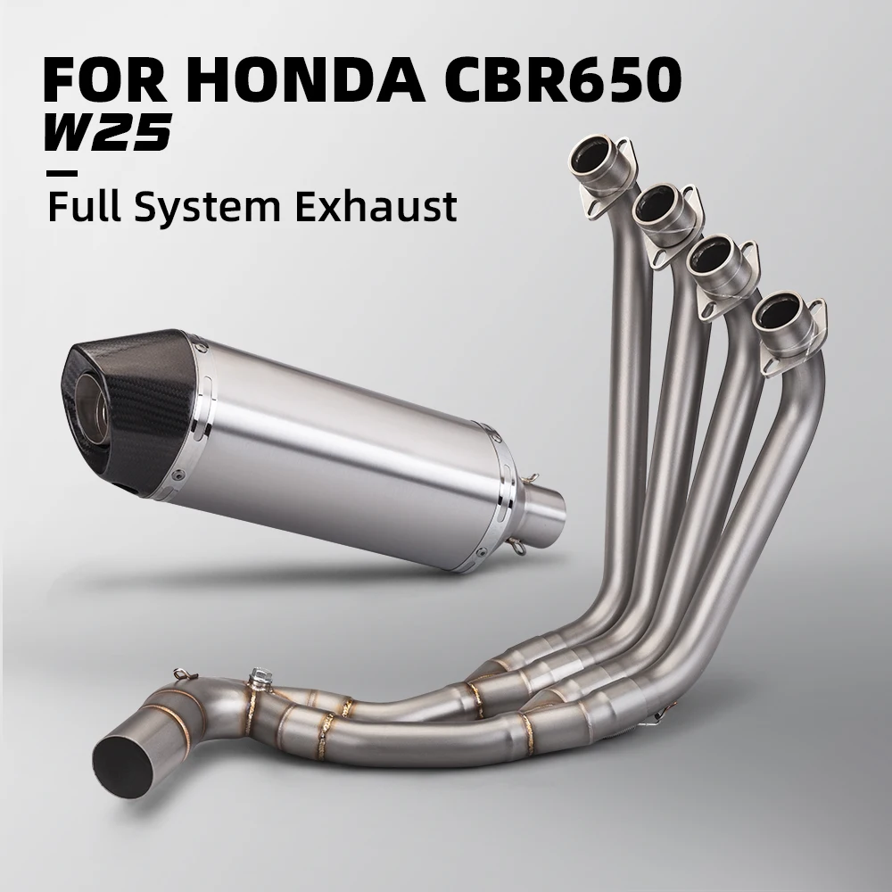 Full System Moveable Connect For CBR 650R 650 CBR650F CBR650 CB650F Motorcycle Exhaust Slip-On Front Link Pipe Escape Moto