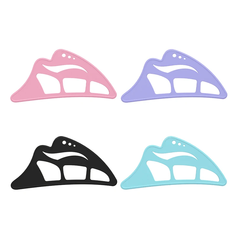 Set di stencil per trucco occhi in silicone da 2 pezzi Strumenti ausiliari per ombretti per principianti Modello di fodera per sopracciglia e sotto gli occhi Accessori per il trucco