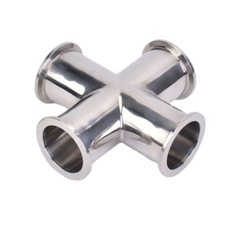 Cross 4-Way KF Vacuum Fittings ISO-KF Flange Size NW Stainless Steel 304