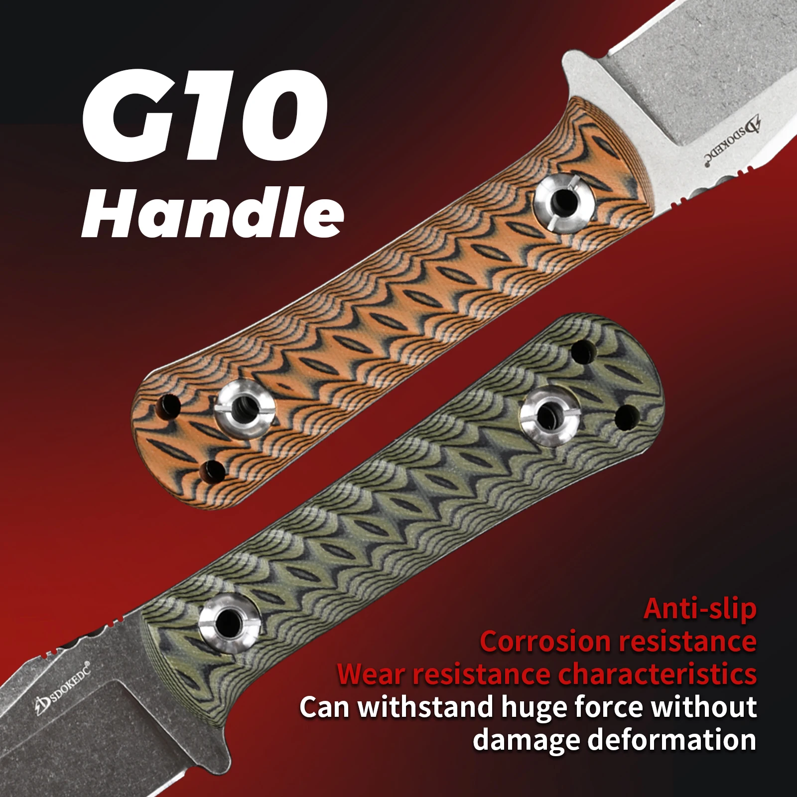 SDOKEDC Outdoor Edc Fixed Blade Knife Camping Backpacking Survival Convenient Pocket Straight Sharp Knife Mens Gift Multitool