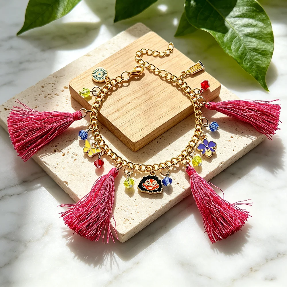 Cartoon Bohemian Quasten-Armband mit Goldüberzug - Strandparty-Schmuckgeschenk - Modisches Accessoire für Frauen