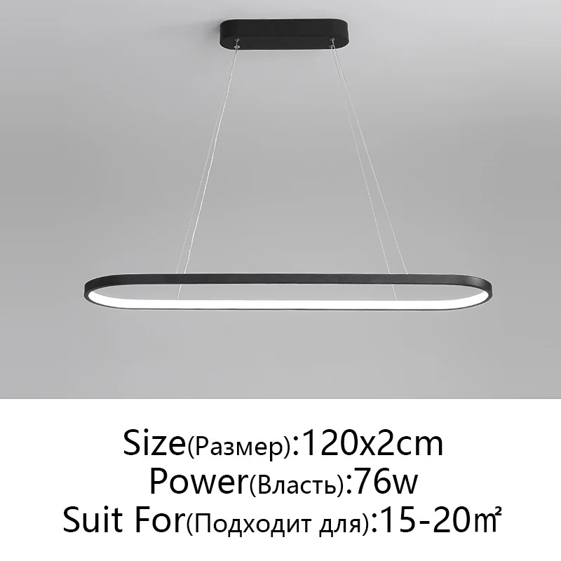 Rechthoek Moderne Led Hanglampen Voor Woonkamer Restaurant Slaapkamer Decoratieve Hanglamp Lamparas AC85-260V Afstandsbediening