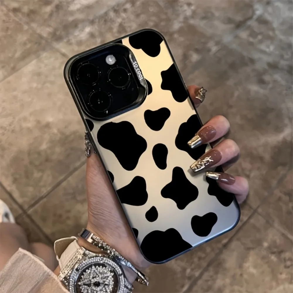 Cow Print Design Phone Case For iPhone 17 16 15 14 13 12 11 Pro Xs Max Mini 8 7 Plus 16e 17e Air X XR Scratch Resistant  Cover