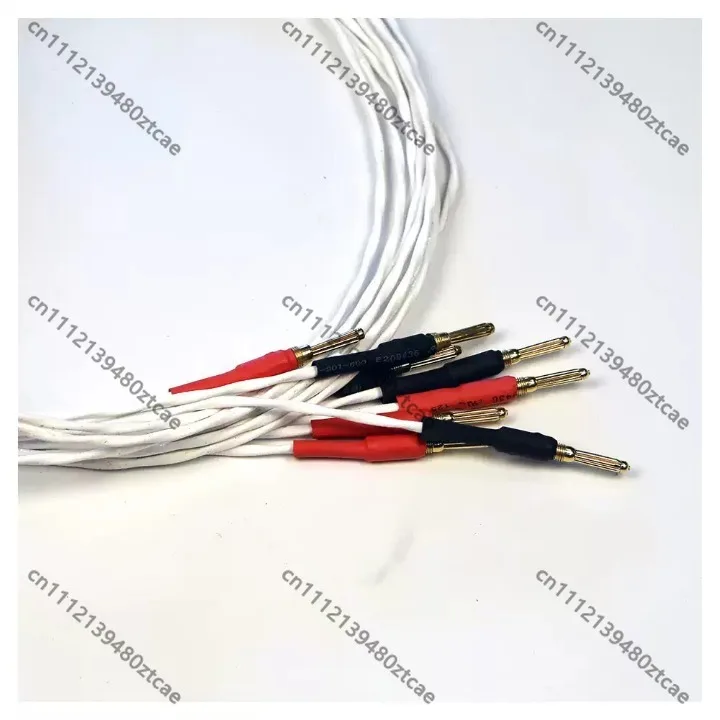 Oxygen-Free Silver Plated Speaker Cable 2M Gold Plated Banana Plug 4 Wires 1.5mm² HIFI Audio Connection Wire For Power Amplifier