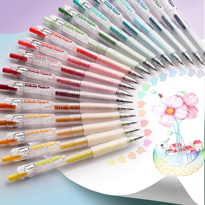 9 Color Gel Pens Set Morandi Macaroon Sweet Color Cute Pens Art Supplies Korean Stationery Kawaii School Supplies for Students